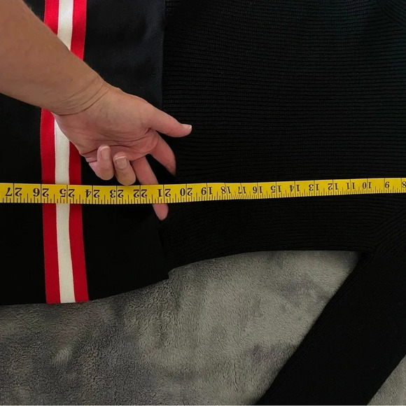 Givenchy Black, Red and White Striped Tie Waist Sweater Size S - Picture 4 of 10